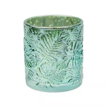 Декоративный стеклянный подсвечник, 8,58,510 см, цвет голубой