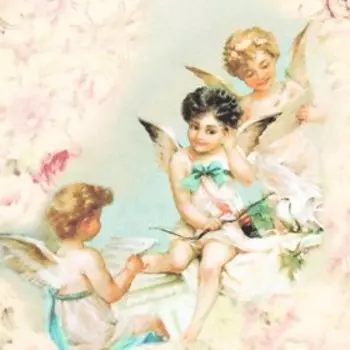 Декупажная карта "Ангелочки" формат А4, плотность 45г/м2