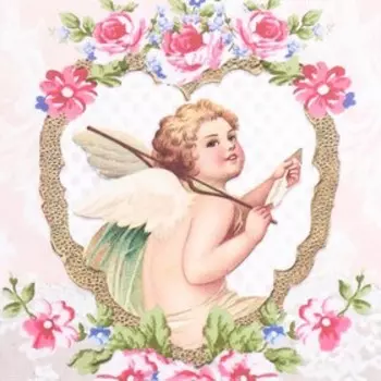 Декупажная карта "Ангелочки" формат А4, плотность 45г/м2