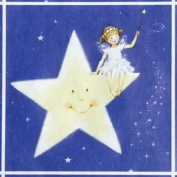 Декупажная карта "Ангелочки на звездах" плотность 45г/м2 формат А4