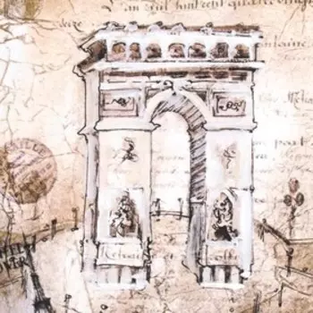 Декупажная карта "Башня" плотность 45 г/м2 формат А4