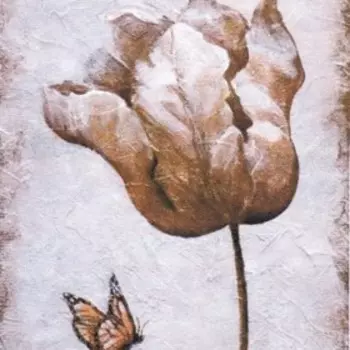 Декупажная карта "Цветок" плотность 45 г/м2 формат А4