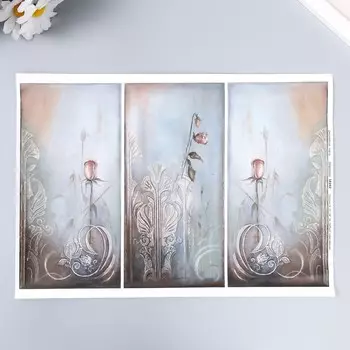 Декупажная карта "Цветок" плотность 45 г/м2 формат А4