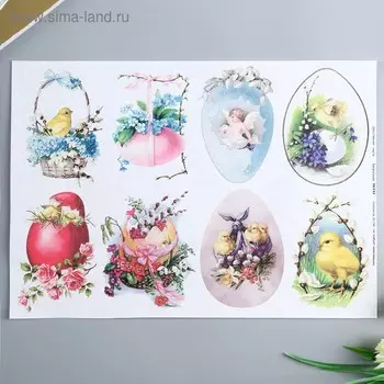 Декупажная карта "Для Пасхи" плотность 45 г/м2, формат А4