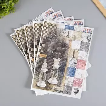 Декупажная карта "Король, королева" плотность 45г/м2 формат А4 2519229