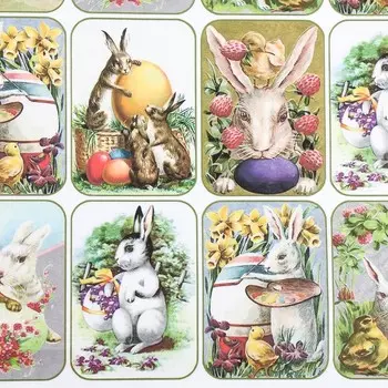 Декупажная карта "Королики" плотность 45 г/м2 формат А4