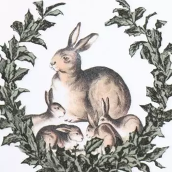 Декупажная карта "Крольчата" плотность 45 г/м2 формат А4