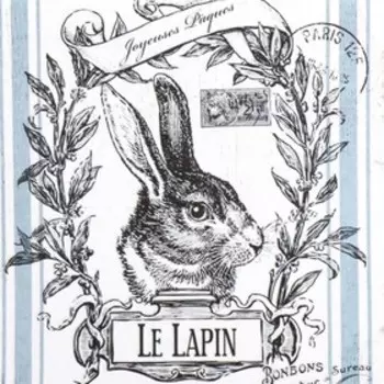 Декупажная карта "Кролики" формат А4, плотность 45г/м2