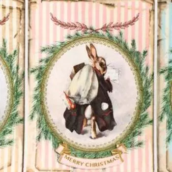 Декупажная карта "Кролики" плотность 45г/м2, формат А4