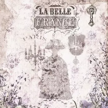 Декупажная карта "La Belle" плотность 45г/м2, формат А4