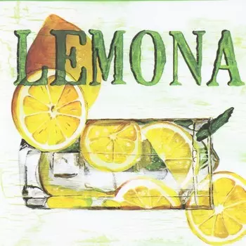 Декупажная карта "Лимонад" плотность 45г/м2, формат А4