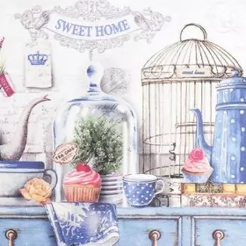 Декупажная карта "Милый дом" плотность 45г/м2,формат А4