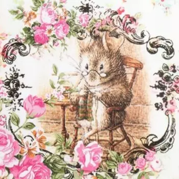 Декупажная карта "Мышки, кролики" формат А4, плотность 45г/м2