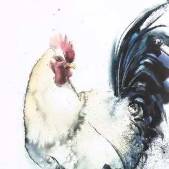 Декупажная карта "Петухи" плотность 45 г/м2 формат А4