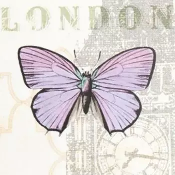 Декупажная карта "Разные бабочки" формат А4, плотность 45г/м2