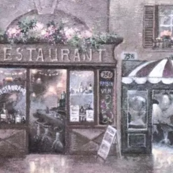 Декупажная карта "Ресторан" плотность 45 г/м2 формат А4