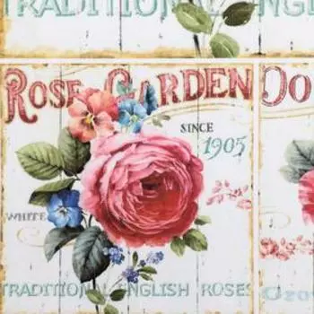 Декупажная карта "Розовый цветок" плотность 45г/м2 формат А4