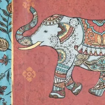 Декупажная карта "Слоны" плотность 45 г/м2 формат А4