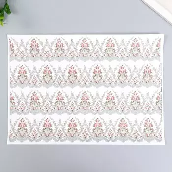 Декупажная карта "Узор" формат А4, плотность 45г/м2