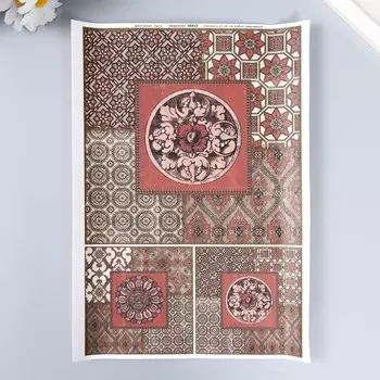 Декупажная карта "Узоры" плотность 45 г/м2 формат А4