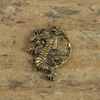 Денежный сундук с драконом прибыли, 3,5 х 2,7 см