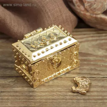 Денежный сундук с кошельковым домовенком , 3,5 х 2,7 см