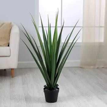 Дерево искусственное «Юкка комнатная», в горшке, h=90 см