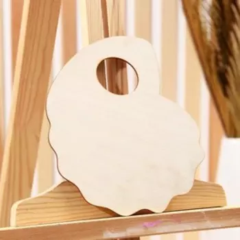 Деревянная фигурная палитра «Ракушка», 15х16