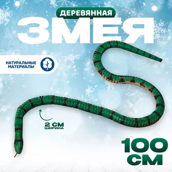 Деревянная игрушка «Змея», 10022 см, МИКС