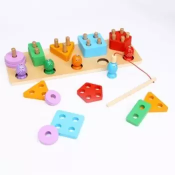 Деревянная пирамидка, с рыбалкой