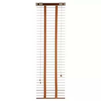 Деревянные жалюзи, размер 70х160 см, цвет зебрано красное