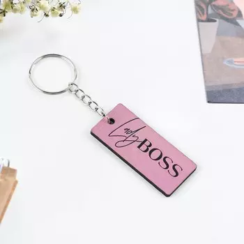 Деревянный брелок LADY BOSS, 15 х 6.6 см