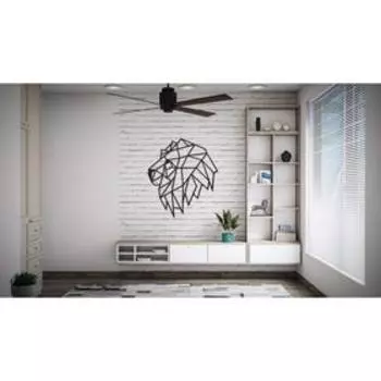 Деревянный интерьерный пазл «Голова льва»