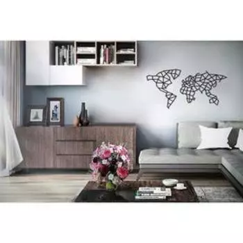 Деревянный интерьерный пазл «Карта Мира»