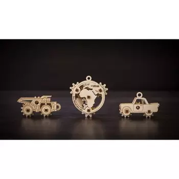 Деревянный конструктор - брелок «Эвик: Глобус»