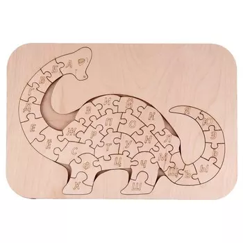 Деревянный пазл-алфавит, раскраска «Дино»