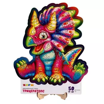 Деревянный пазл «Дино. Трицератопс»