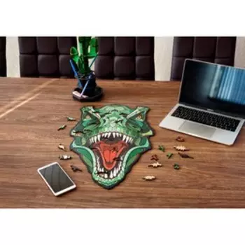 Деревянный пазл EWA, Динозавр T-REX, 28 17 см, головоломка