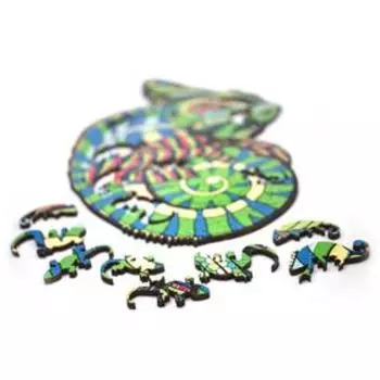 Деревянный пазл-головоломка Ewa Хамелеон, 37×28 см