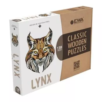 Деревянный пазл-головоломка EWA «Рысь», 35×28 см