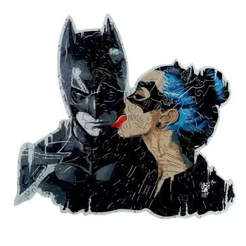 Деревянный пазл с двухслойной крышкой "Бэтмен" S