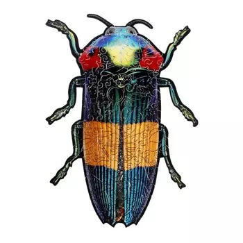 Деревянный пазл с двухслойной крышкой «Жук Гарри» S