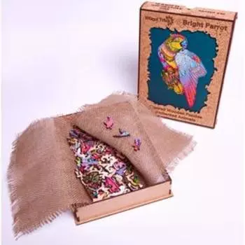 Деревянный пазл «Яркий Попугай», 35×20 см