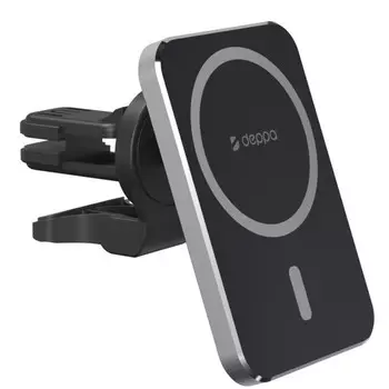 Держатель Deppa (55185) Mage Safe Qi магнитный, беспроводная зарядка, чёрный