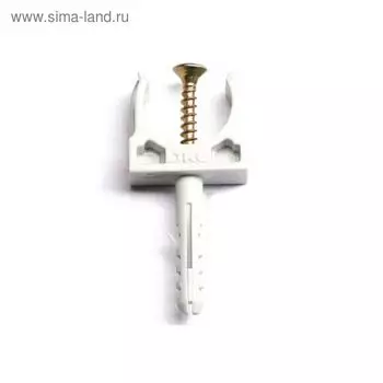 Держатель DKC для труб, клипса, d=16мм+дюбель с винтом