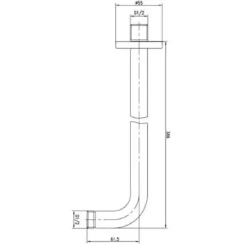 Держатель для душа ESKO SH376, нержавеющая сталь, хром