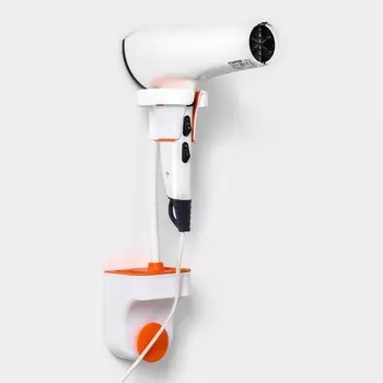 Держатель для фена Доляна, подставка под ванные принадлежности, 33.597.5 см, белый