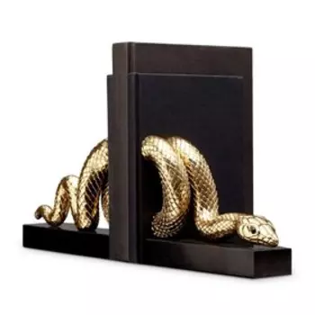Держатель для книг "Змея" gold, 20 × 5 × 15 см