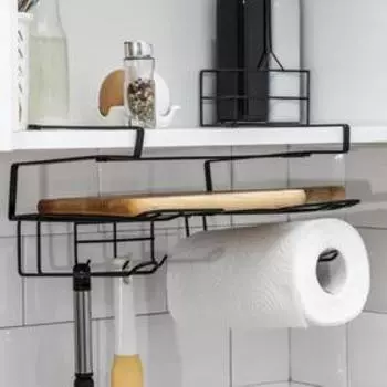 Держатель для кухонных принадлежностей подвесной Доляна, 28.525.516 см, чёрный