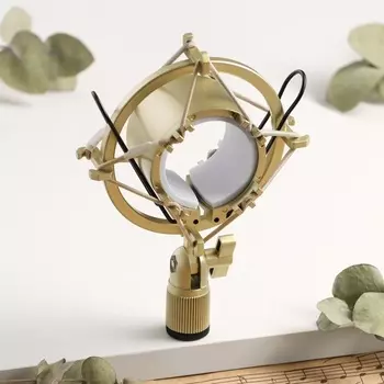 Держатель для микрофона Music Life F02, паук, d=4.5/5 см, 10.515 см, молочный